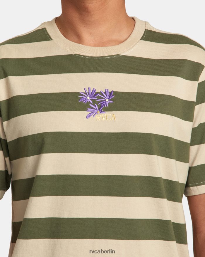 RVCA Corso-Streifen-T-Shirt BF4L8X252 Kleidung Aloe Männer