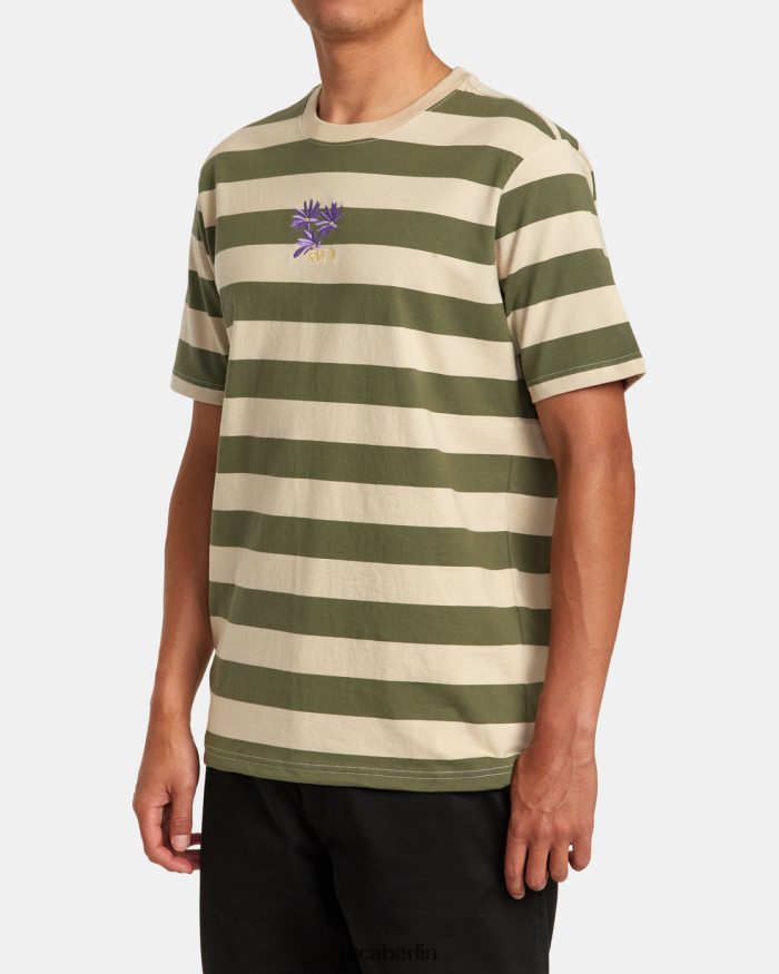 RVCA Corso-Streifen-T-Shirt BF4L8X252 Kleidung Aloe Männer