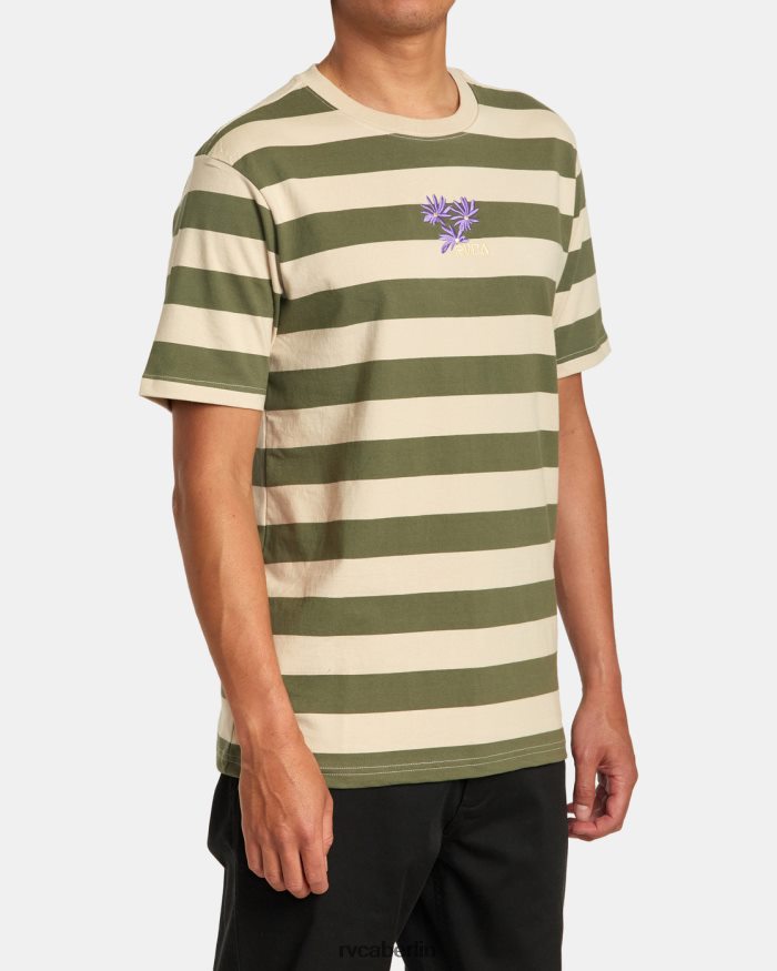 RVCA Corso-Streifen-T-Shirt BF4L8X252 Kleidung Aloe Männer