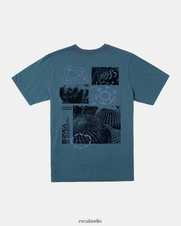 RVCA Ethnobotonie-T-Shirt BF4L8X203 Kleidung Entenblau Männer
