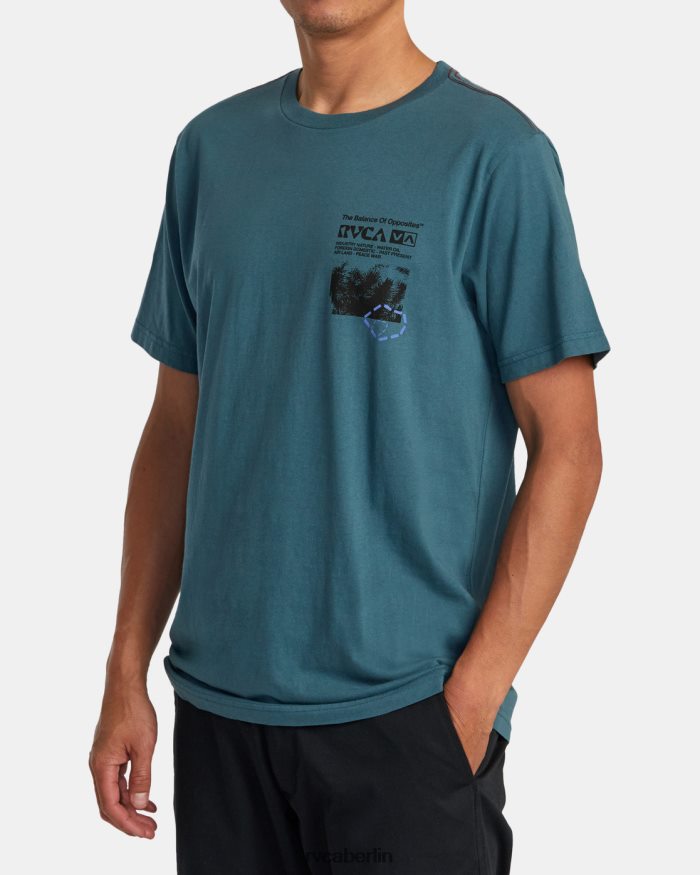 RVCA Ethnobotonie-T-Shirt BF4L8X203 Kleidung Entenblau Männer