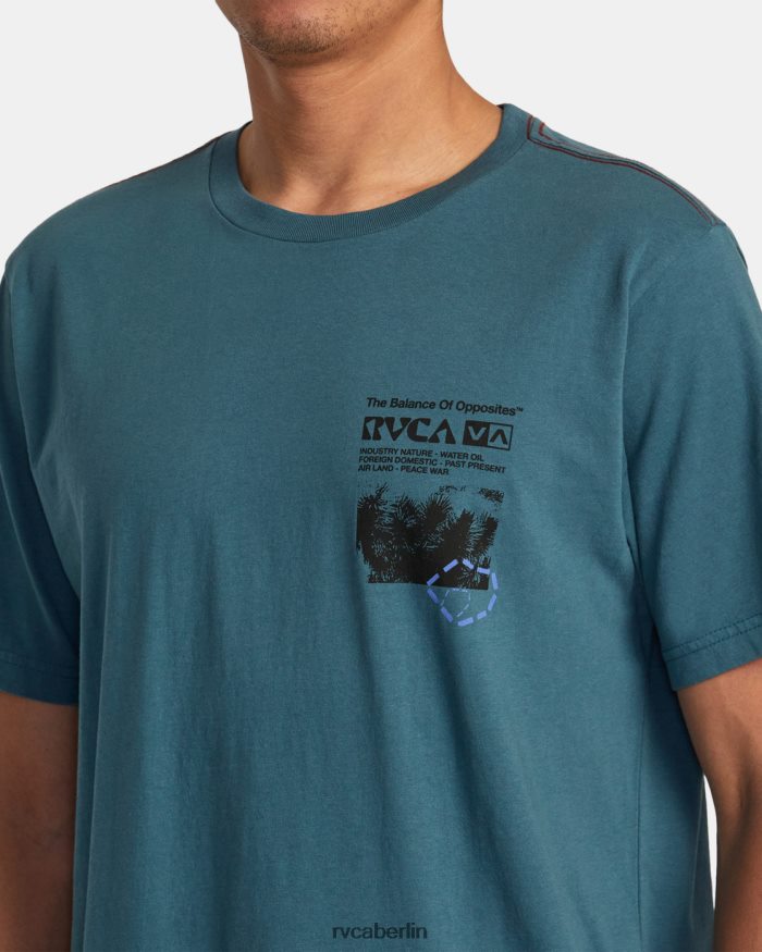 RVCA Ethnobotonie-T-Shirt BF4L8X203 Kleidung Entenblau Männer