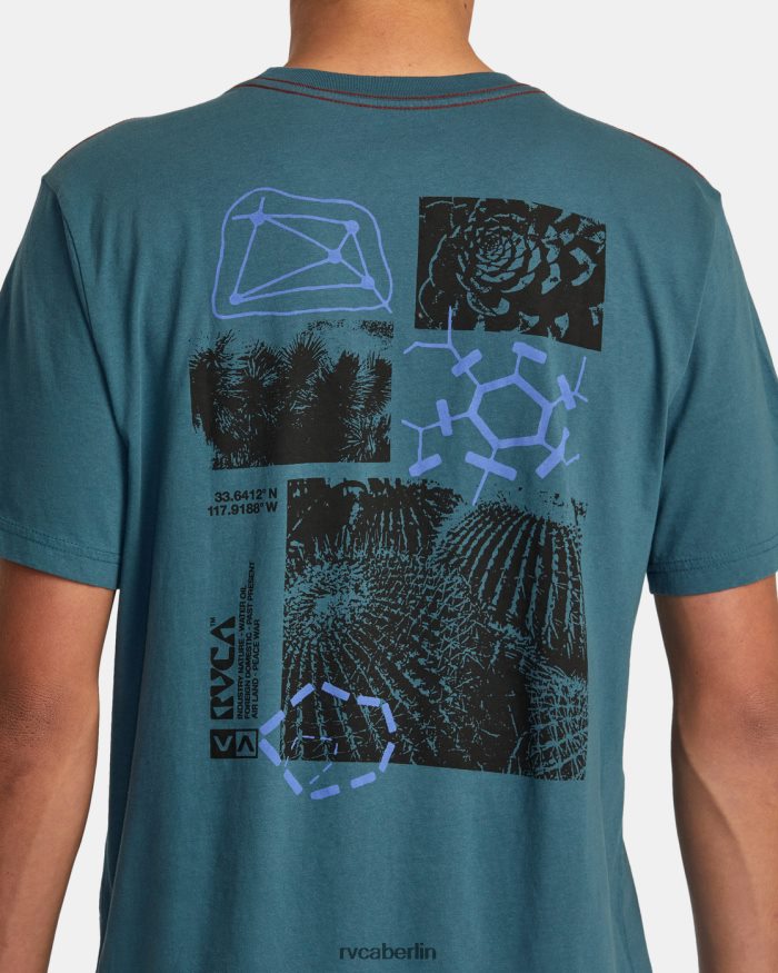 RVCA Ethnobotonie-T-Shirt BF4L8X203 Kleidung Entenblau Männer