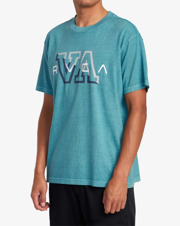 RVCA Hampton-T-Shirt BF4L8X1045 Kleidung blaugrün Männer