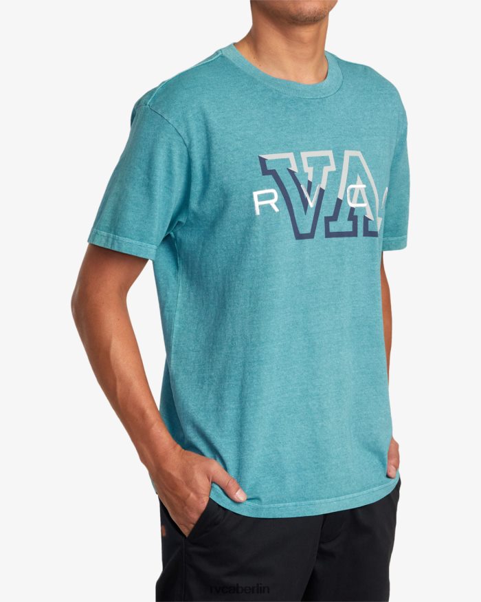 RVCA Hampton-T-Shirt BF4L8X1045 Kleidung blaugrün Männer