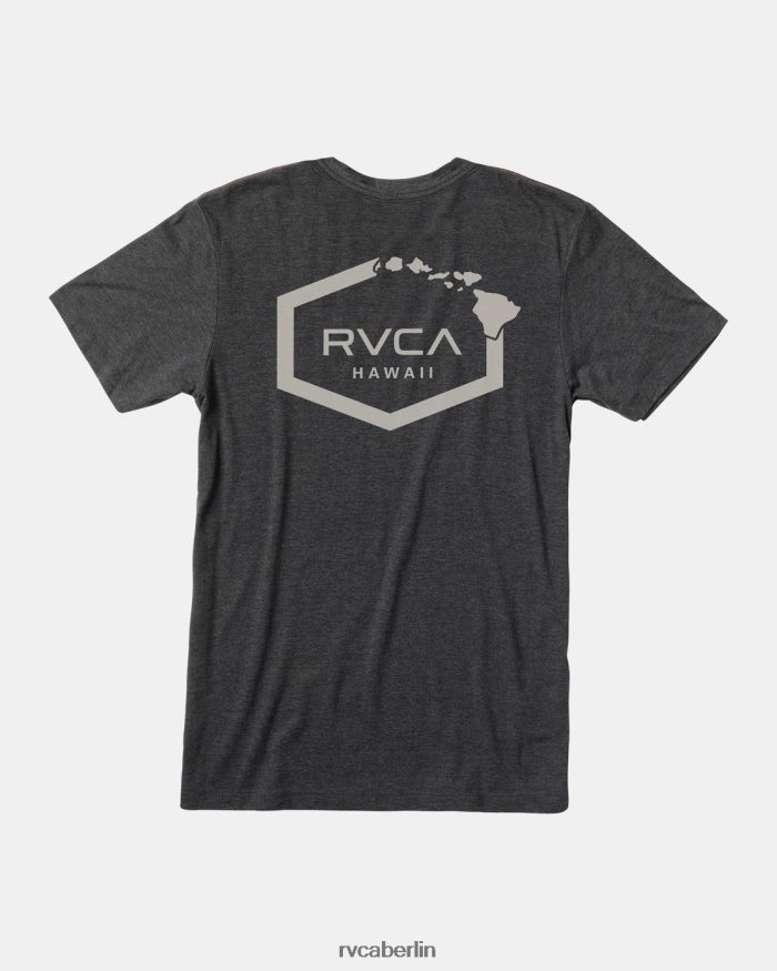 RVCA Hawaii-Hex-T-Shirt BF4L8X147 Kleidung Schwarz Männer