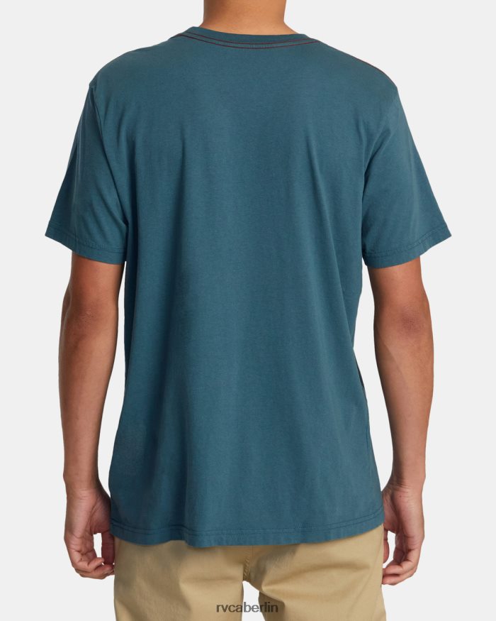 RVCA Hawaii-Insel-Flora-T-Shirt BF4L8X52 Kleidung Entenblau Männer