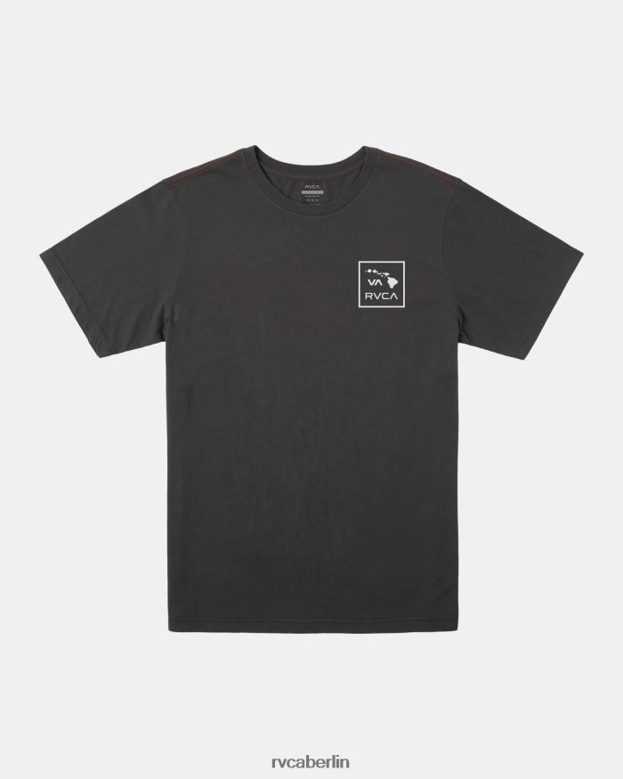 RVCA Hawaii-Va-Floss-T-Shirt BF4L8X261 Kleidung Pirat schwarz Männer