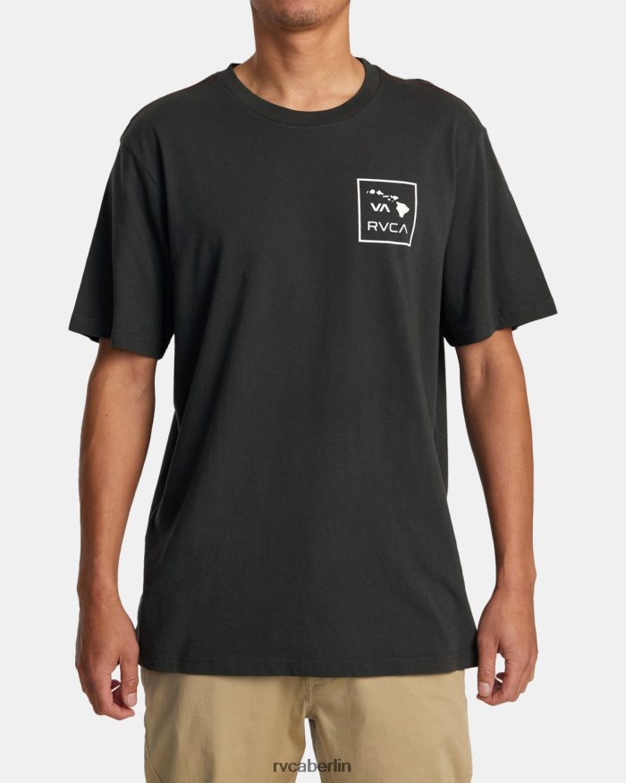 RVCA Hawaii-Va-Floss-T-Shirt BF4L8X261 Kleidung Pirat schwarz Männer
