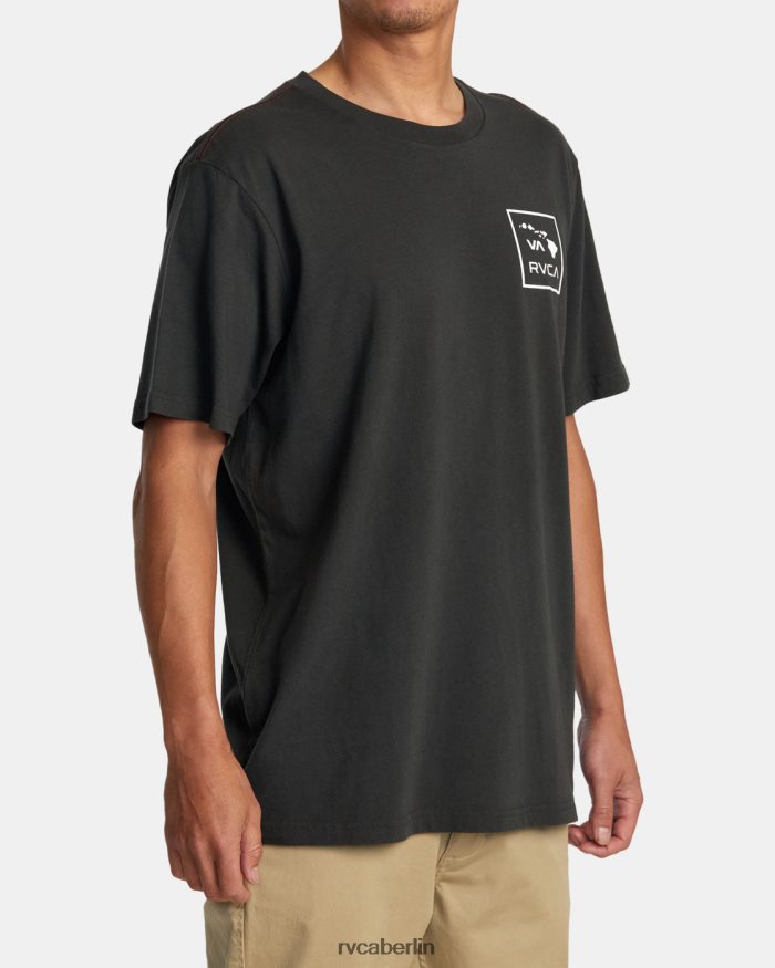 RVCA Hawaii-Va-Floss-T-Shirt BF4L8X261 Kleidung Pirat schwarz Männer