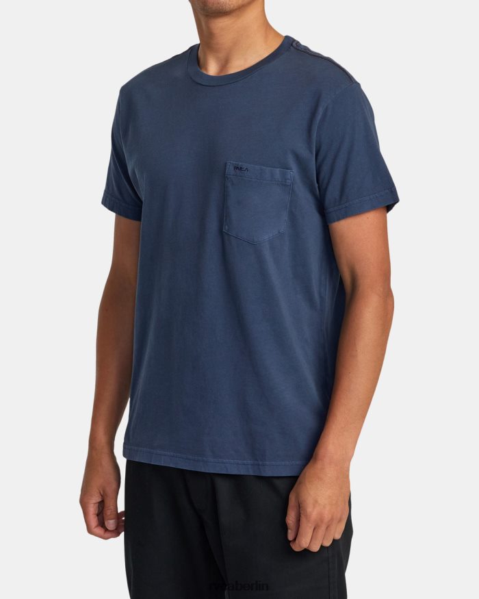 RVCA PTC II Pigment-T-Shirt BF4L8X669 Kleidung stimmungsvolles Blau Männer
