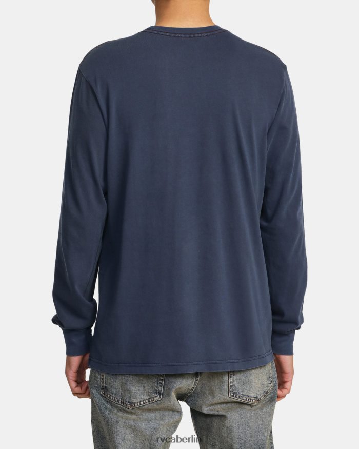 RVCA PTC-Pigment-Langarm-T-Shirt BF4L8X682 Kleidung stimmungsvolles Blau Männer