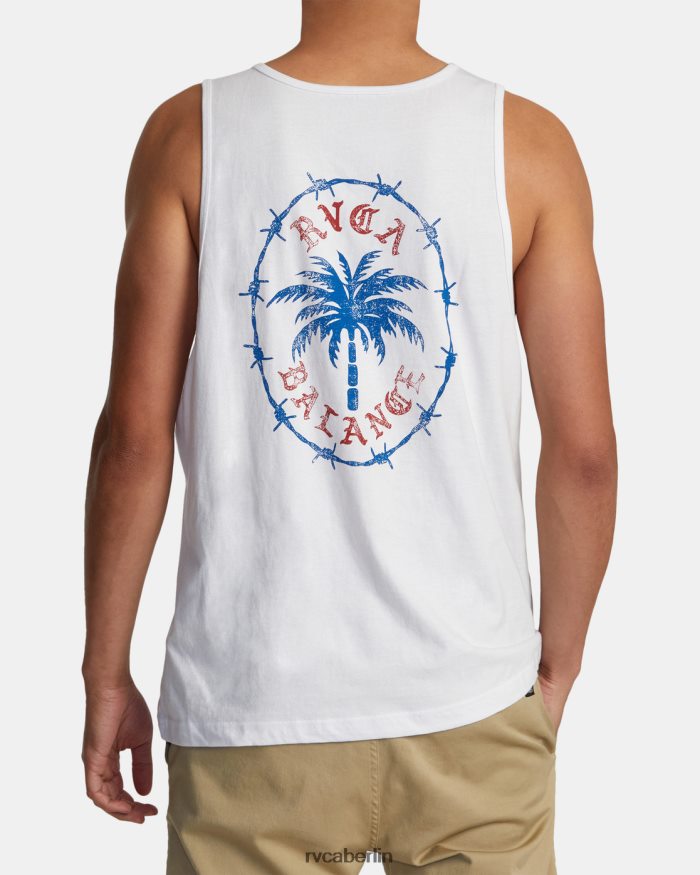 RVCA Palmdrahttank BF4L8X130 Kleidung Weiß Männer
