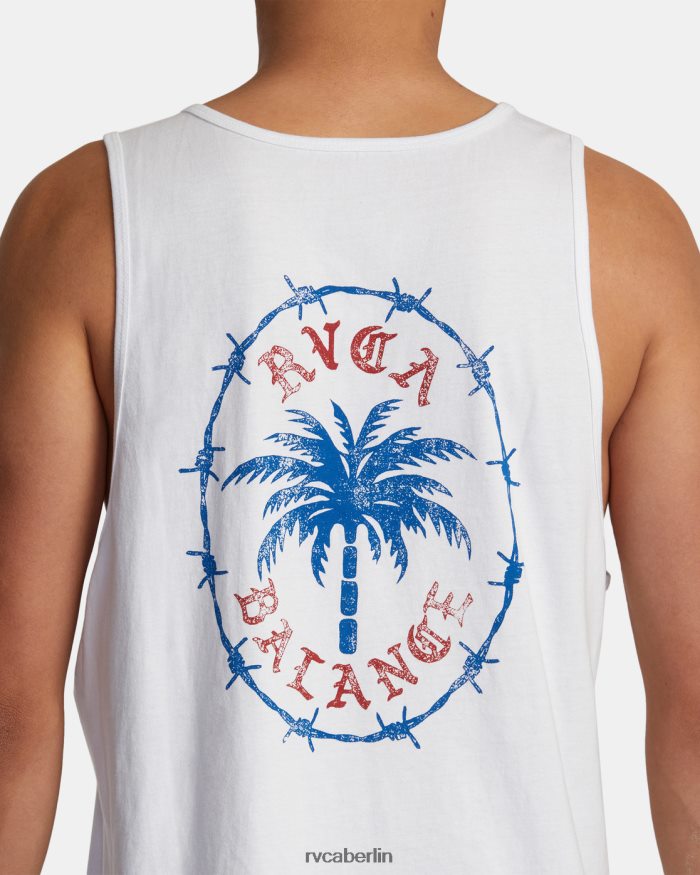 RVCA Palmdrahttank BF4L8X130 Kleidung Weiß Männer