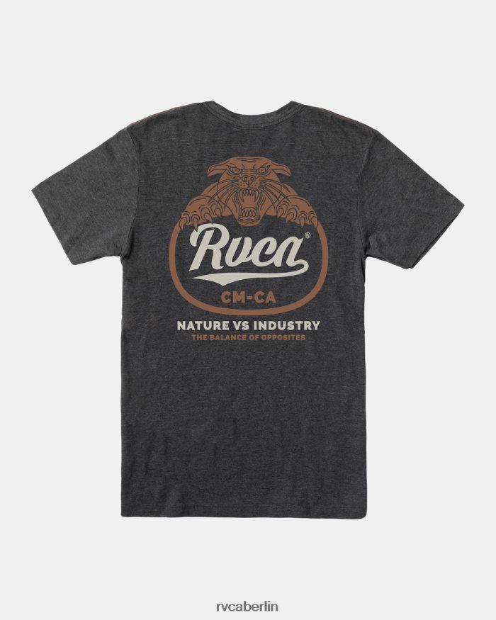 RVCA Pantero-T-Shirt BF4L8X387 Kleidung Schwarz Männer