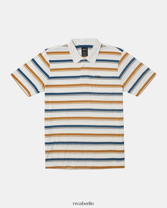 RVCA Poloshirt mit Cassady-Streifen BF4L8X69 Kleidung Altweiß Männer