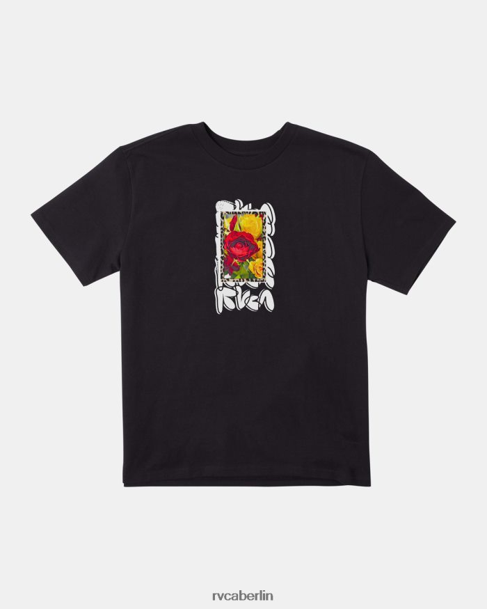 RVCA Rosenwasser-T-Shirt BF4L8X456 Kleidung Schwarz Männer