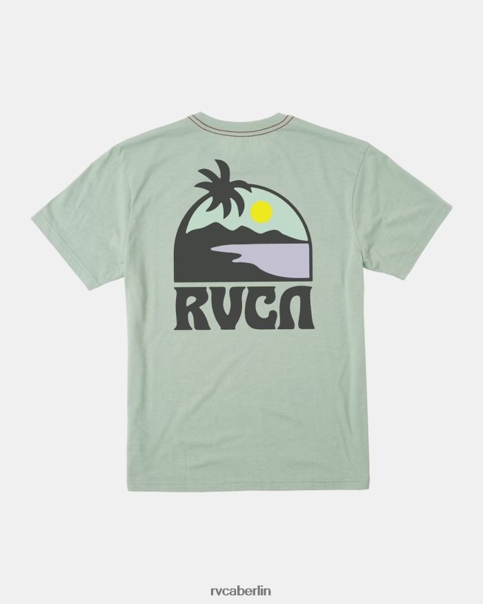 RVCA Sundowner-T-Shirt BF4L8X305 Kleidung grüner Dunst Männer