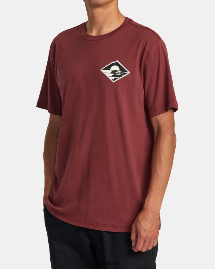 RVCA Sunswell-T-Shirt BF4L8X56 Kleidung Ochsenblutrot Männer