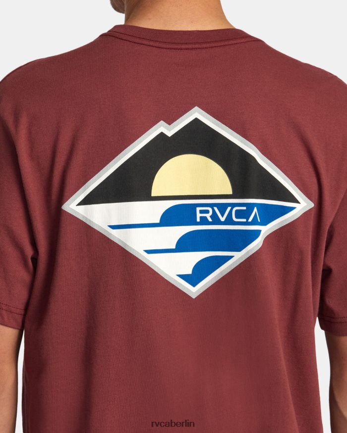 RVCA Sunswell-T-Shirt BF4L8X56 Kleidung Ochsenblutrot Männer