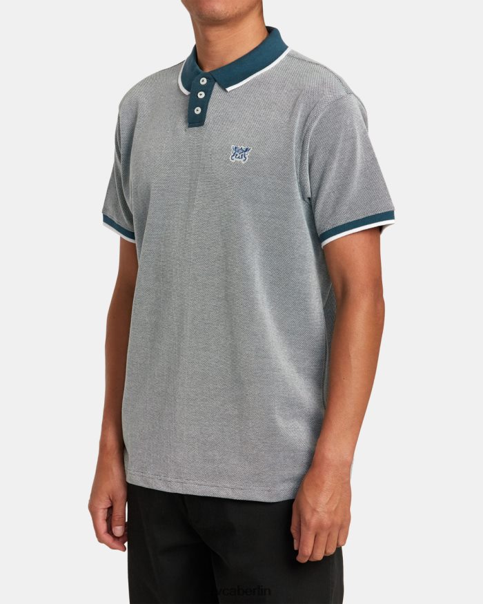 RVCA Wimpel-Vogelaugen-Poloshirt BF4L8X85 Kleidung Entenblau Männer