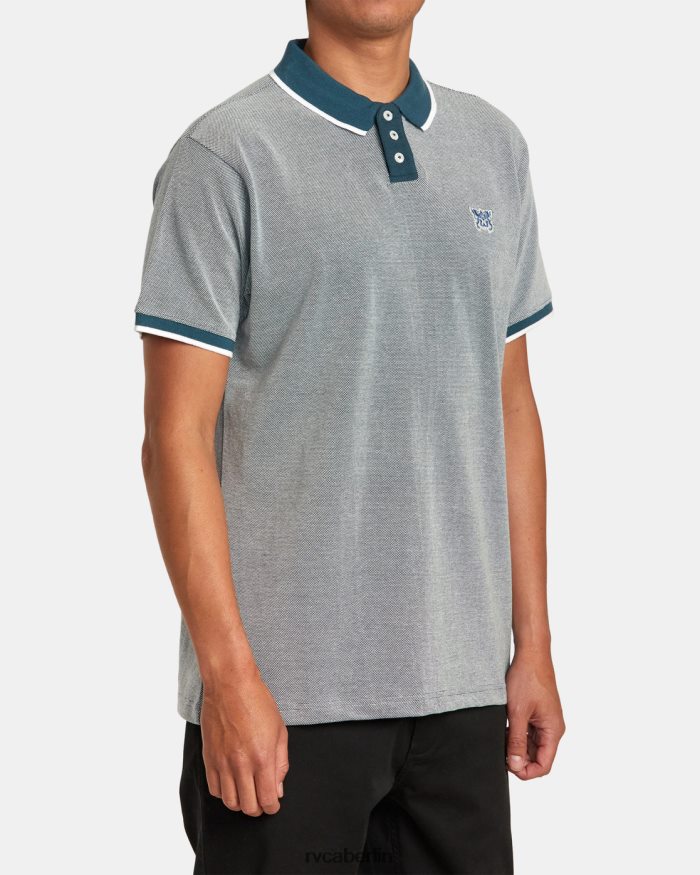 RVCA Wimpel-Vogelaugen-Poloshirt BF4L8X85 Kleidung Entenblau Männer