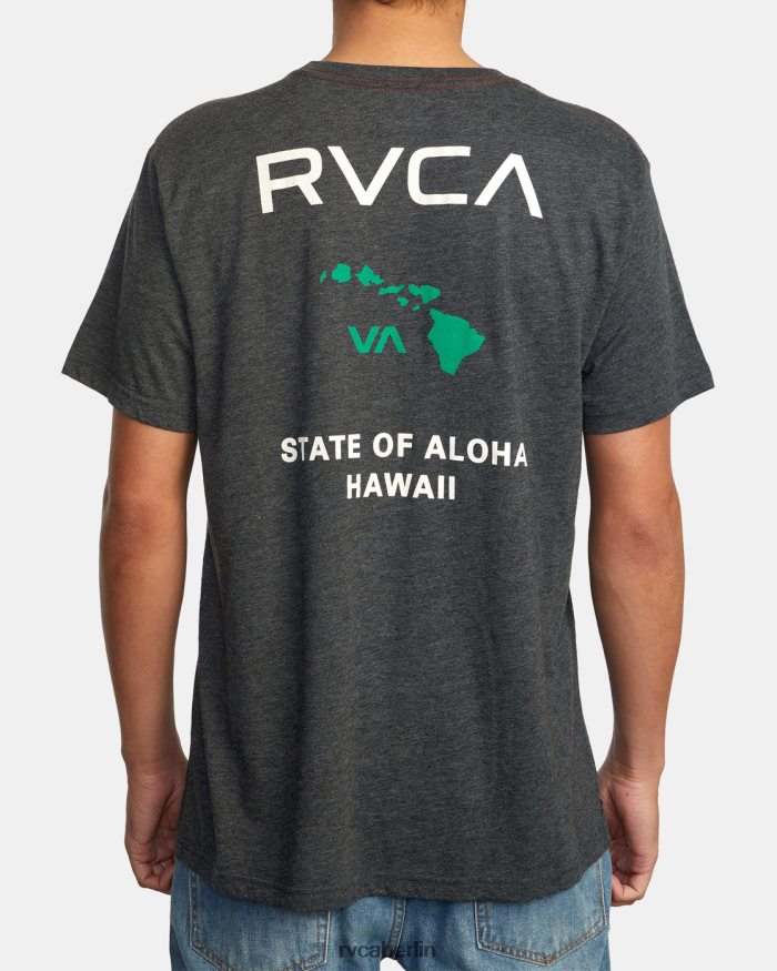RVCA Zustand des Aloha-T-Stücks BF4L8X702 Kleidung Schwarz Grün Männer