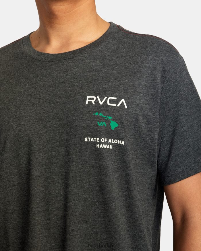 RVCA Zustand des Aloha-T-Stücks BF4L8X702 Kleidung Schwarz Grün Männer