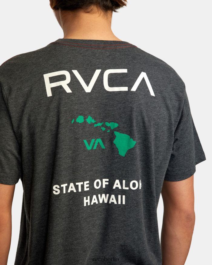 RVCA Zustand des Aloha-T-Stücks BF4L8X702 Kleidung Schwarz Grün Männer