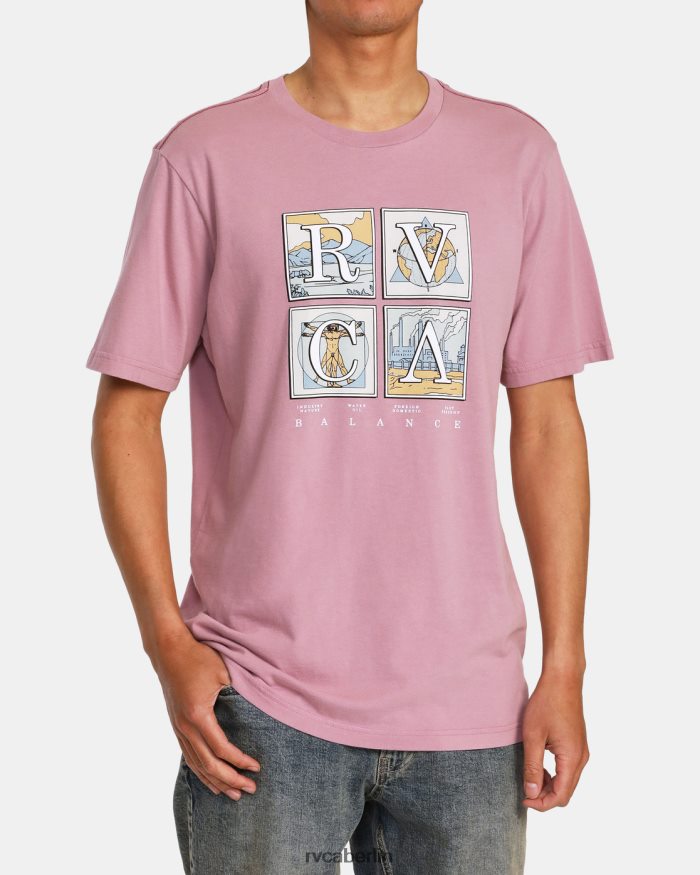 RVCA natürliches T-Shirt BF4L8X986 Kleidung Lavendel Männer