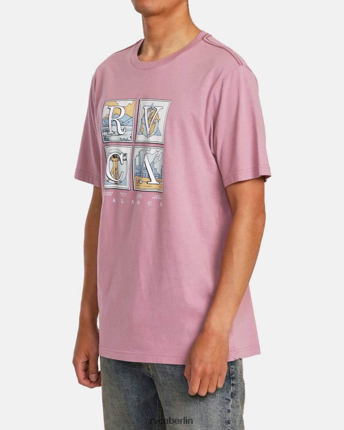 RVCA natürliches T-Shirt BF4L8X986 Kleidung Lavendel Männer
