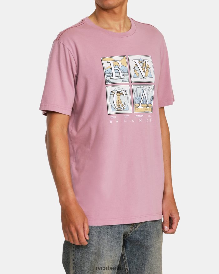 RVCA natürliches T-Shirt BF4L8X986 Kleidung Lavendel Männer