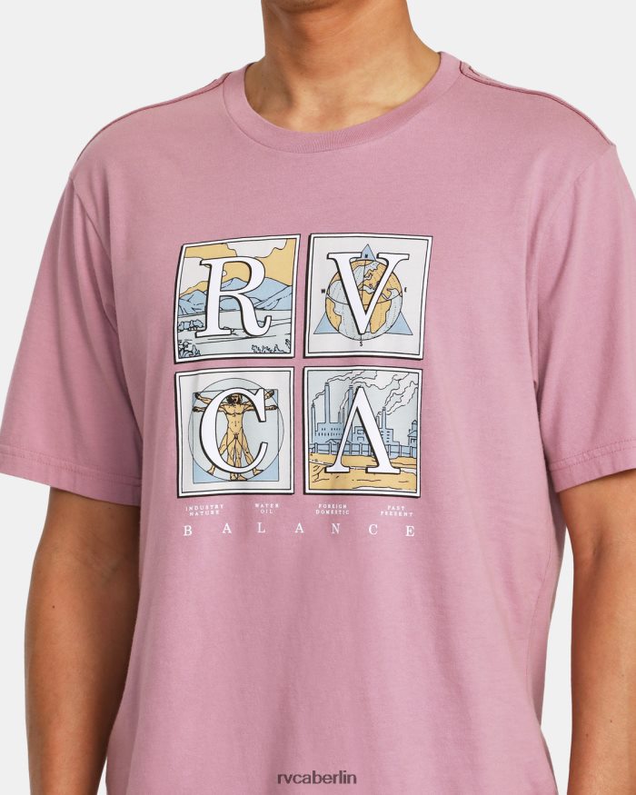 RVCA natürliches T-Shirt BF4L8X986 Kleidung Lavendel Männer