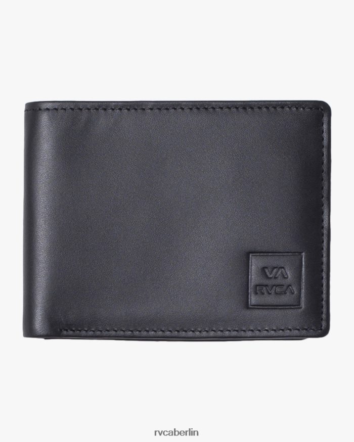 RVCA Zweifach-Geldbörse aus Zedernholzleder BF4L8X779 Zubehör Schwarz Männer
