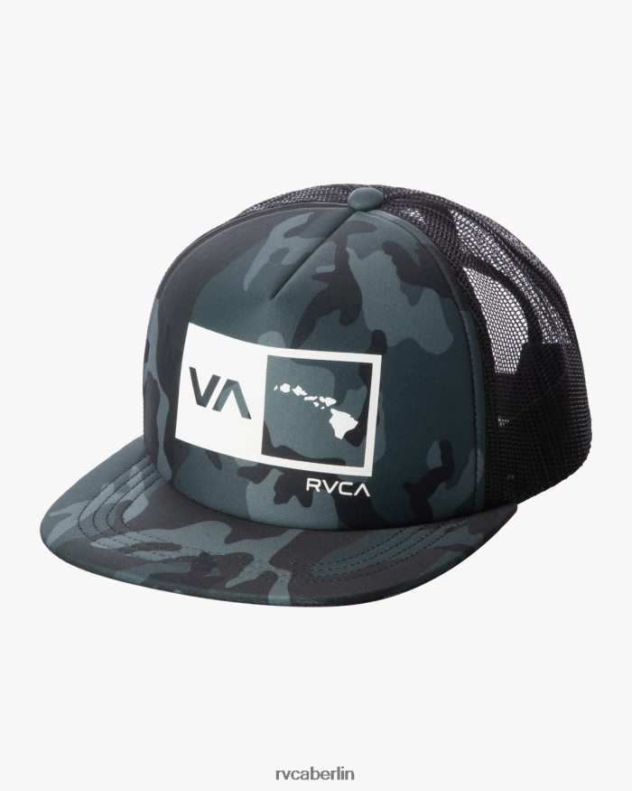 RVCA Trucker-Mütze mit Inseln-Balance-Box BF4L8X732 Zubehör schwarzes Tarnmuster Männer