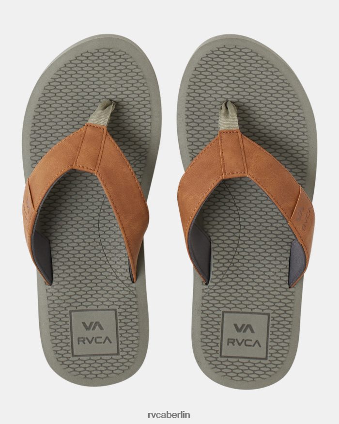 RVCA Sandbank-Flip-Flops BF4L8X954 Schuhe Aloe Männer