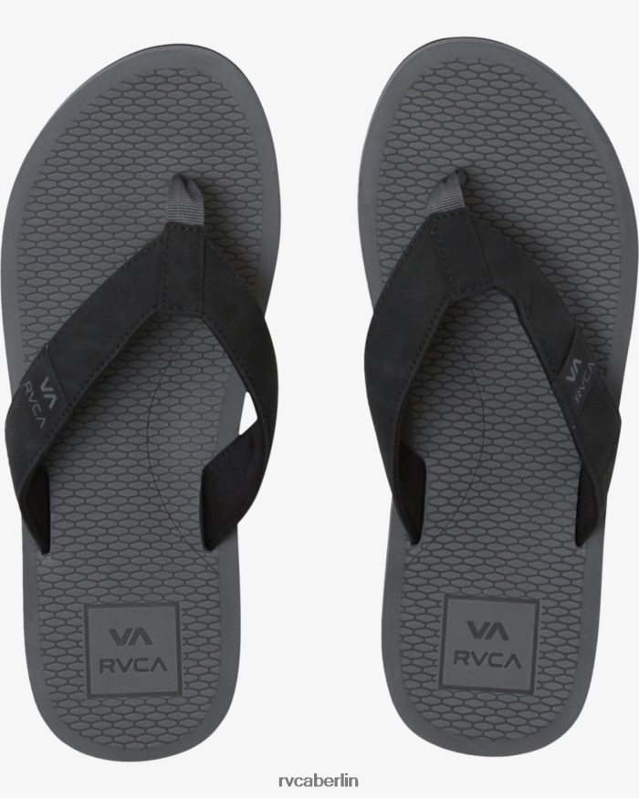 RVCA Sandbank-Flip-Flops BF4L8X982 Schuhe Holzkohle Männer