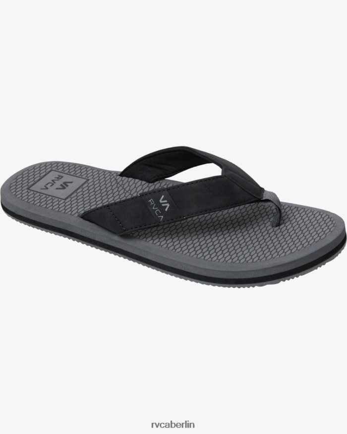 RVCA Sandbank-Flip-Flops BF4L8X982 Schuhe Holzkohle Männer