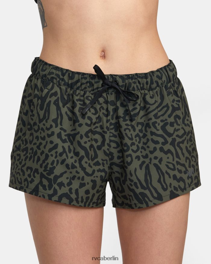 RVCA Va Essential Yogger-Sportshorts mit niedrigem Bund BF4L8X1661 Kleidung tierische Olive Frauen