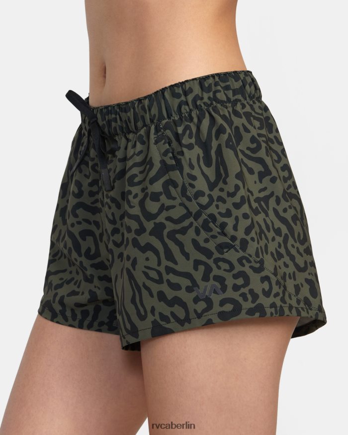 RVCA Va Essential Yogger-Sportshorts mit niedrigem Bund BF4L8X1661 Kleidung tierische Olive Frauen