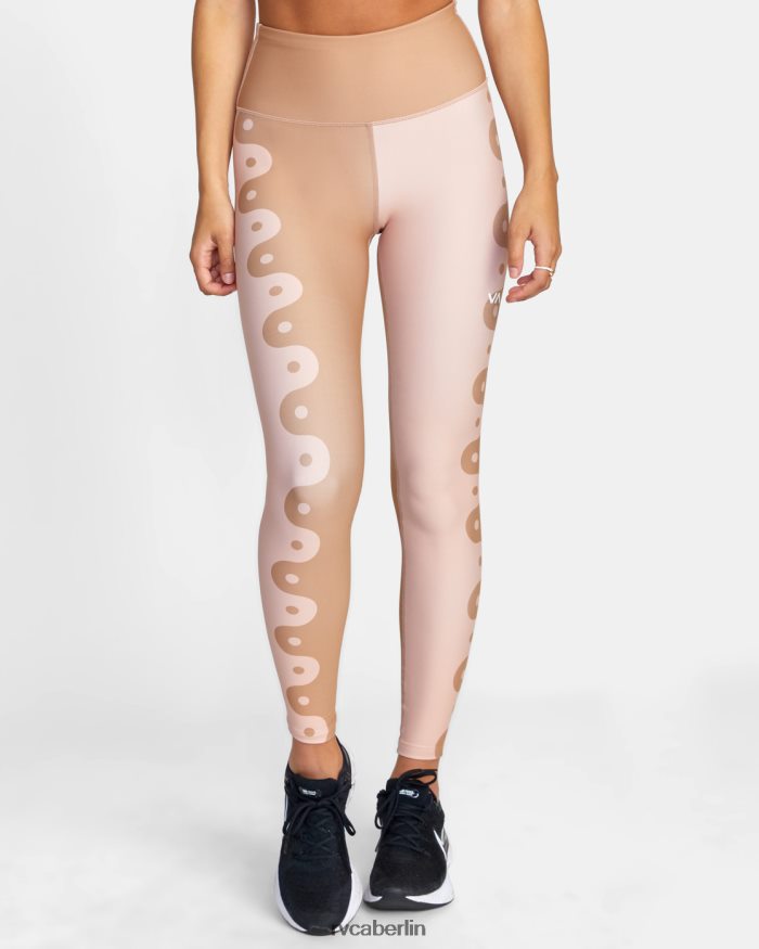 RVCA Lineare Yang-Workout-Leggings BF4L8X1469 Kleidung lineare Yang-staubige Rose Frauen