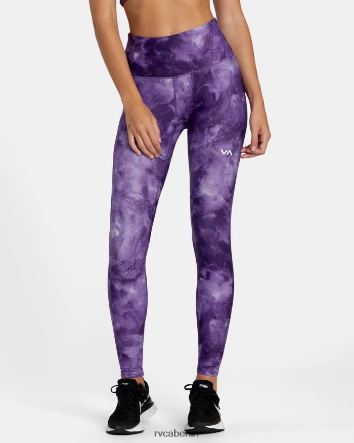 RVCA Va Essential-Workout-Leggings BF4L8X1105 Kleidung Trauben-Batikfärbung Frauen