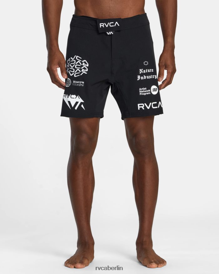 RVCA Fight Scrapper Walkshorts mit elastischem Bund 15 BF4L8X562 Kleidung schwarz alle Marke 2 Männer