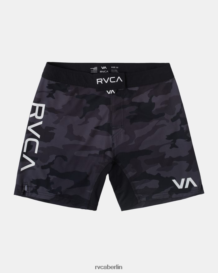 RVCA Fight Scrapper Walkshorts mit elastischem Bund 15 BF4L8X953 Kleidung graues Tarnmuster Männer