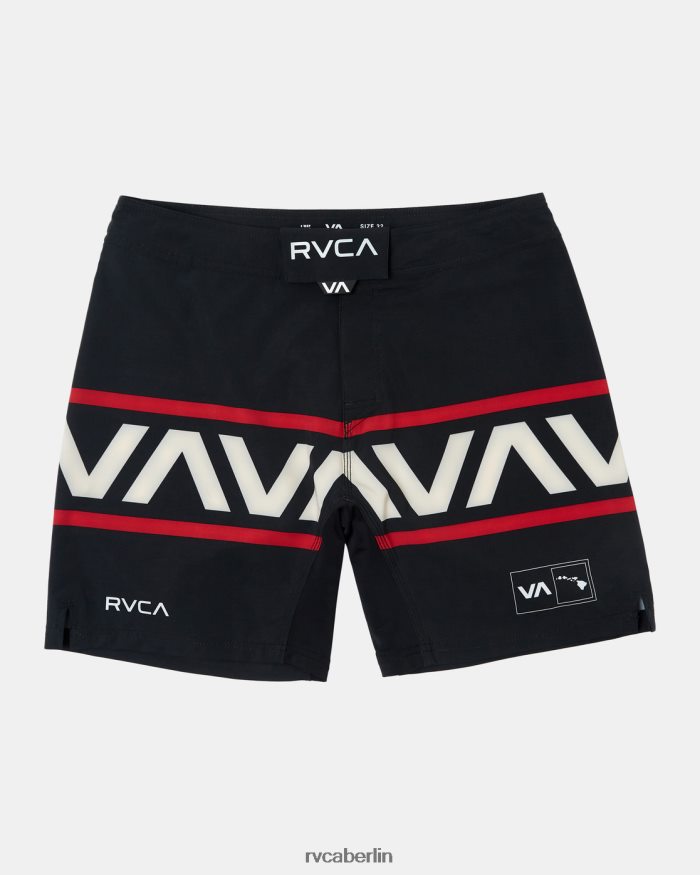 RVCA Hawaii Fight Scrapper 17 technische Shorts BF4L8X983 Kleidung Schwarz Männer
