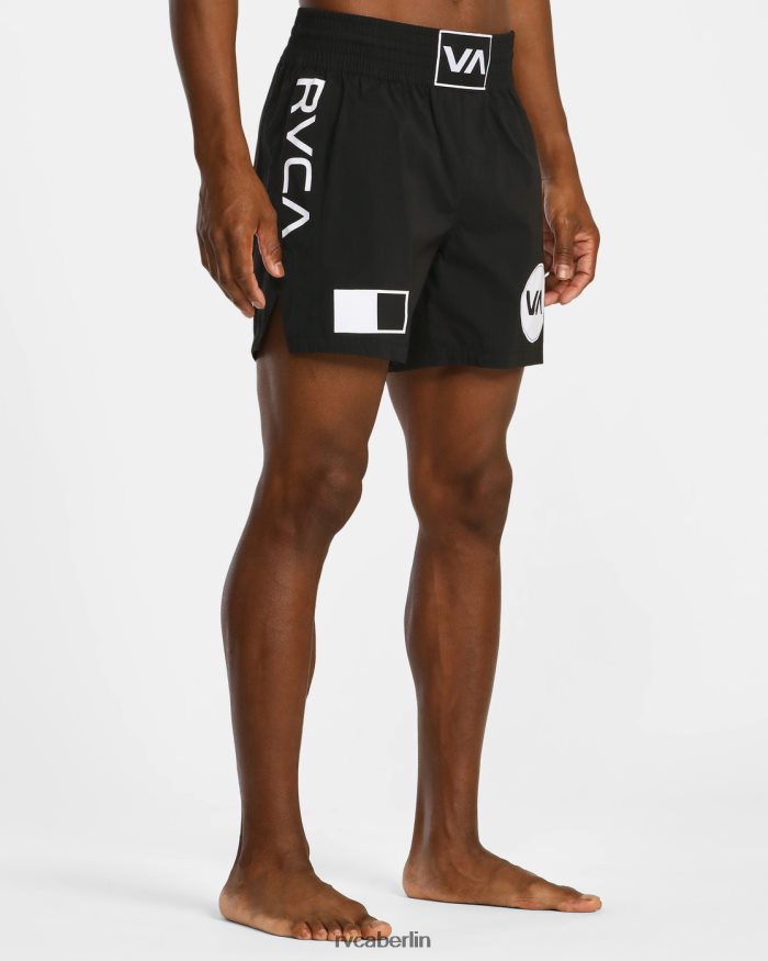 RVCA Spartanische Trainingsshorts mit elastischem Bund 17 BF4L8X796 Kleidung Schwarz Männer