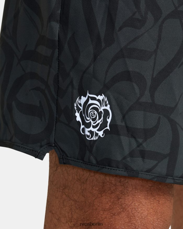 RVCA Thug Rose Yogger Stretch-Performance-Shorts BF4L8X319 Kleidung Schwarz Männer