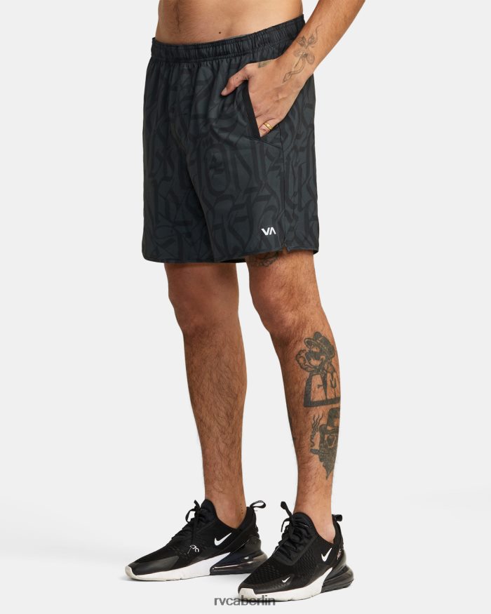 RVCA Thug Rose Yogger Stretch-Performance-Shorts BF4L8X319 Kleidung Schwarz Männer