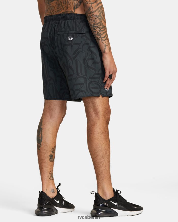 RVCA Thug Rose Yogger Stretch-Performance-Shorts BF4L8X319 Kleidung Schwarz Männer