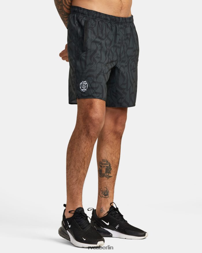 RVCA Thug Rose Yogger Stretch-Performance-Shorts BF4L8X319 Kleidung Schwarz Männer